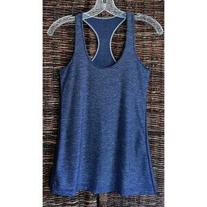 Lululemon Cool Racerback Tank Top XXS Heathered Navy Blue Fitted Stretch Yoga
